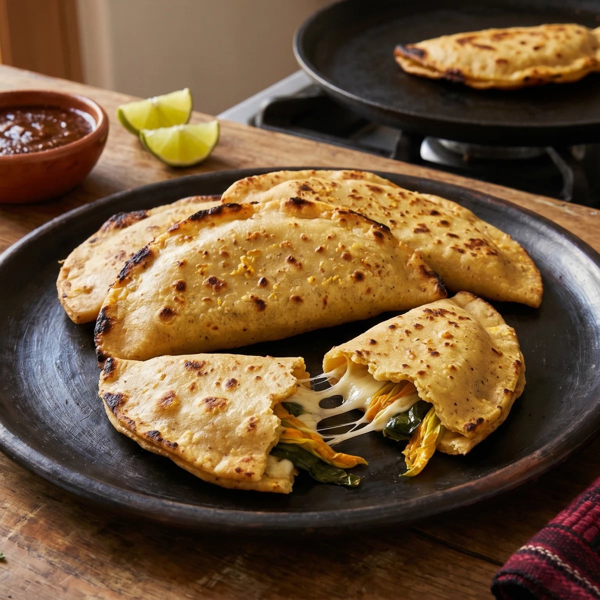 Empanaditas de Quesillo y Flor de Calabaza