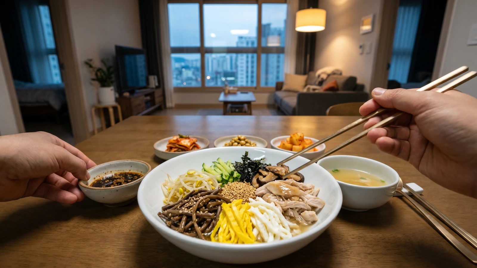 Dak-bibimbap (닭비빔밥, Pyongan Chicken Bibimbap)