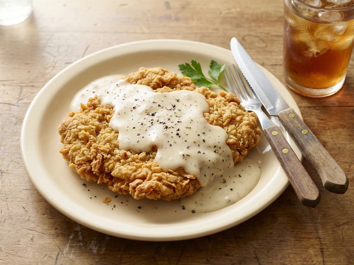 Chicken Fried Steak with Cream Gravy - Chef Dean