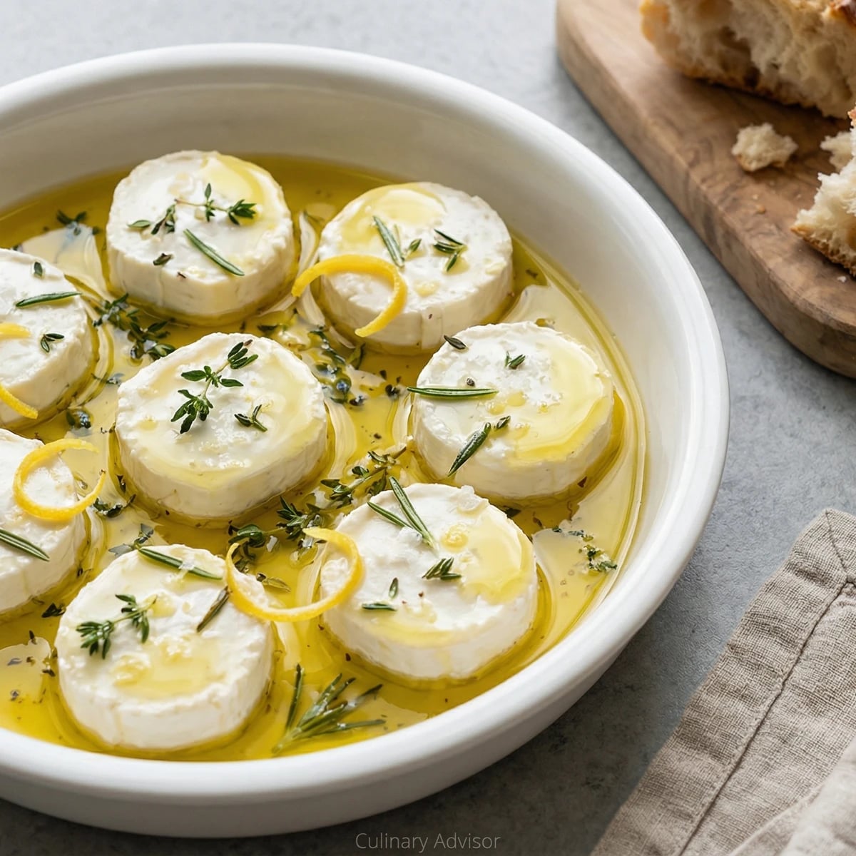Marinated Goat Cheese with Herbs and Citrus