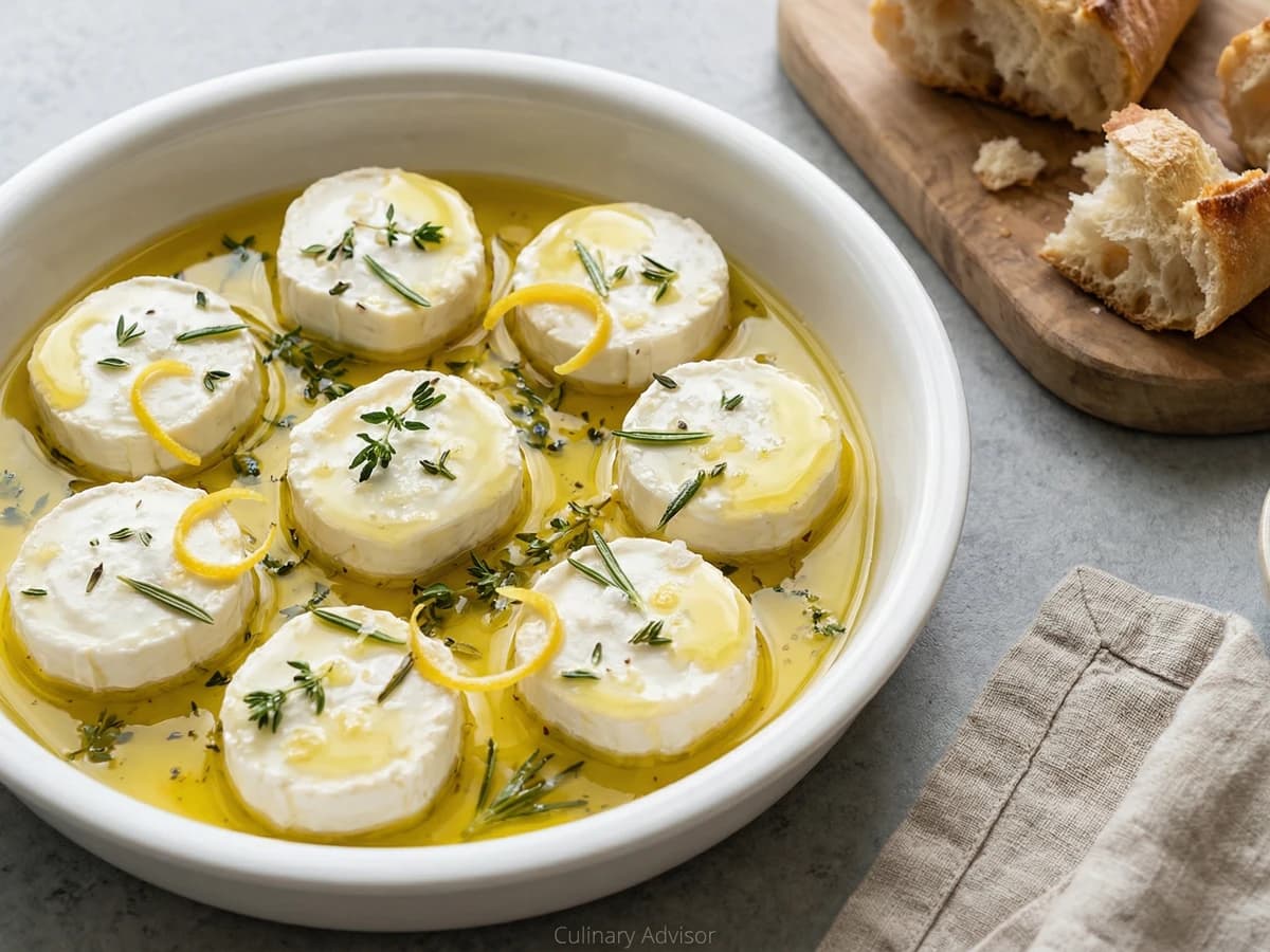 Marinated Goat Cheese with Herbs and Citrus - Chef Dean