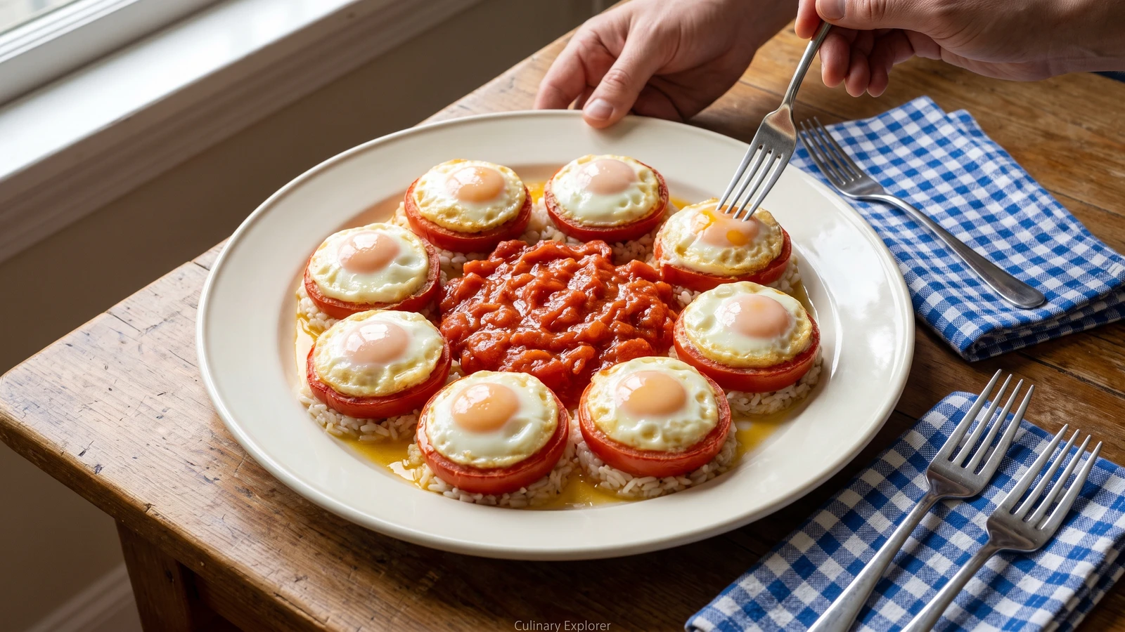 Fried Eggs à la Portugaise