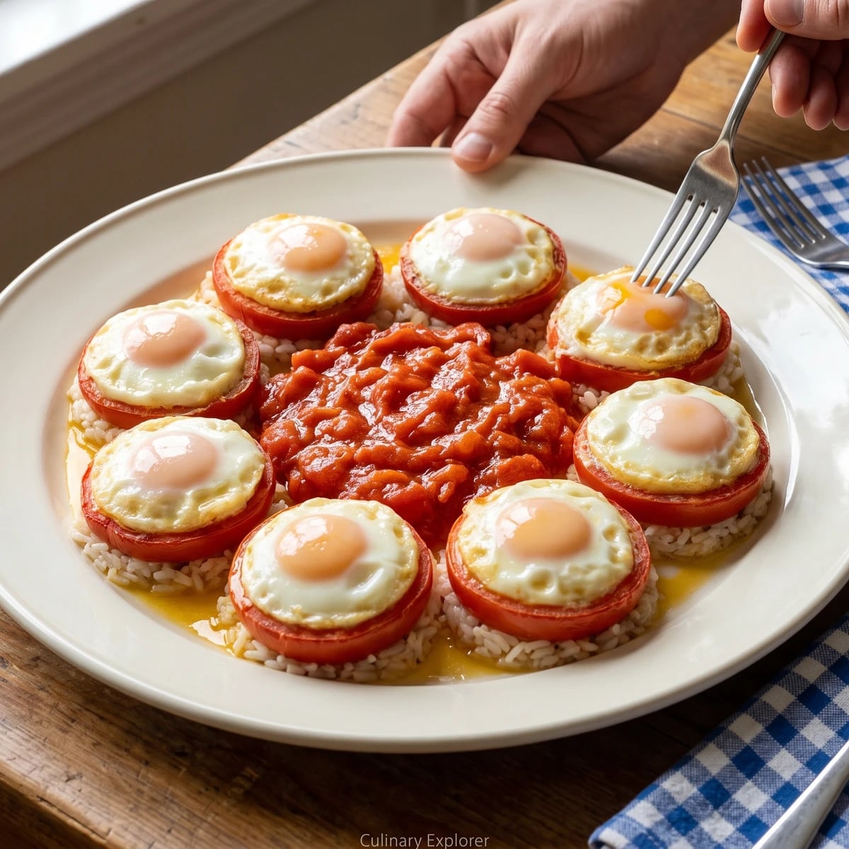 Fried Eggs à la Portugaise