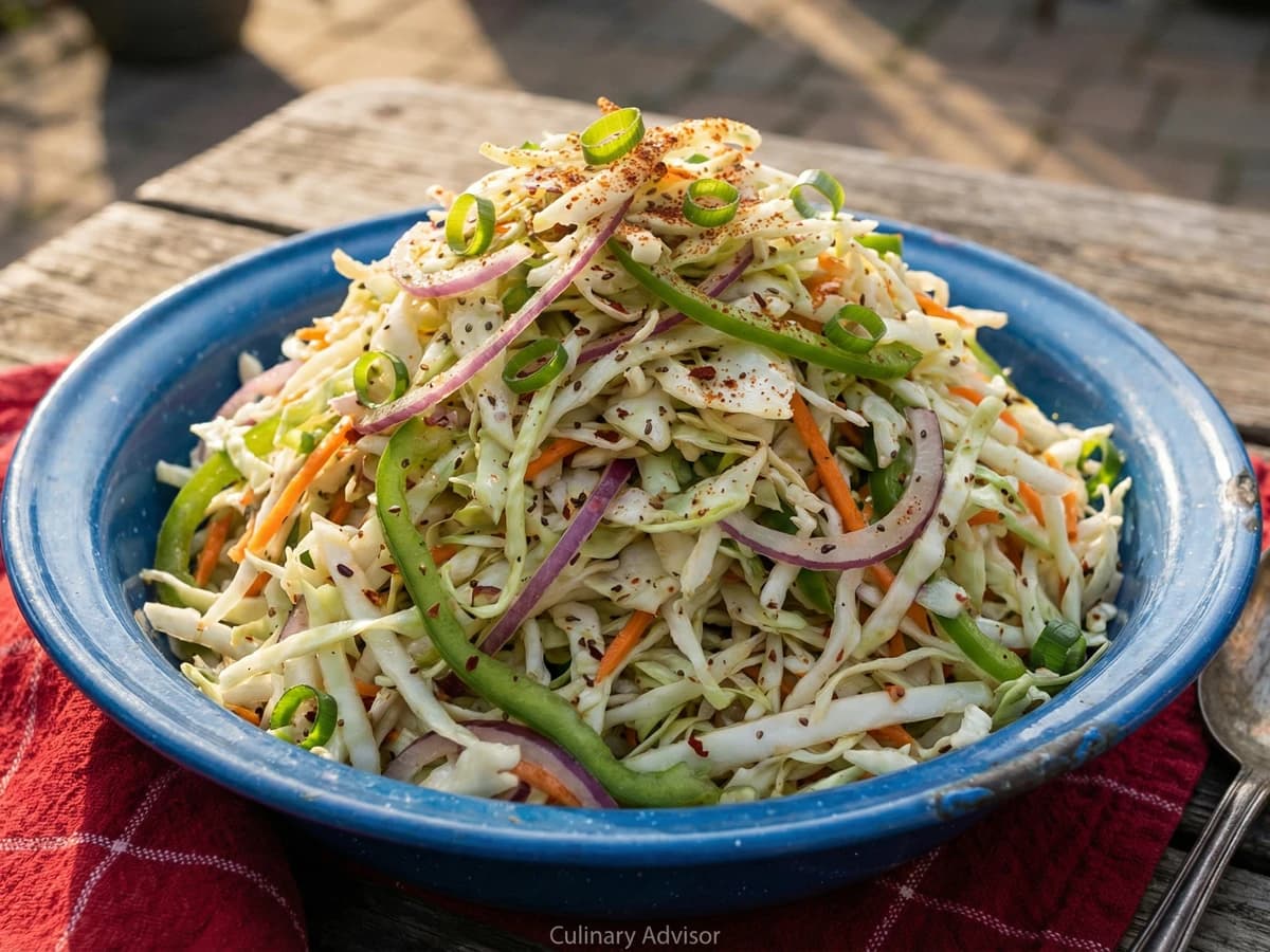 Tangy Vinegar Coleslaw - Chef Remy