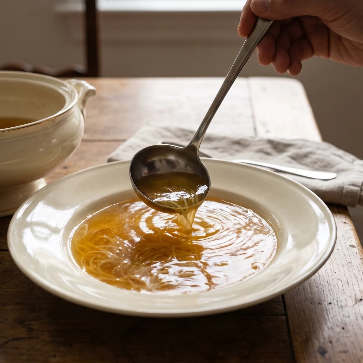 Consommé aux Cheveux D’Ange