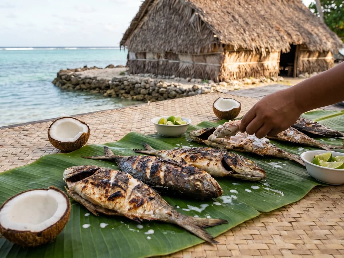 Tunu (Tuvaluan Grilled Reef Fish with Lime and Coconut) - Chef Makoa