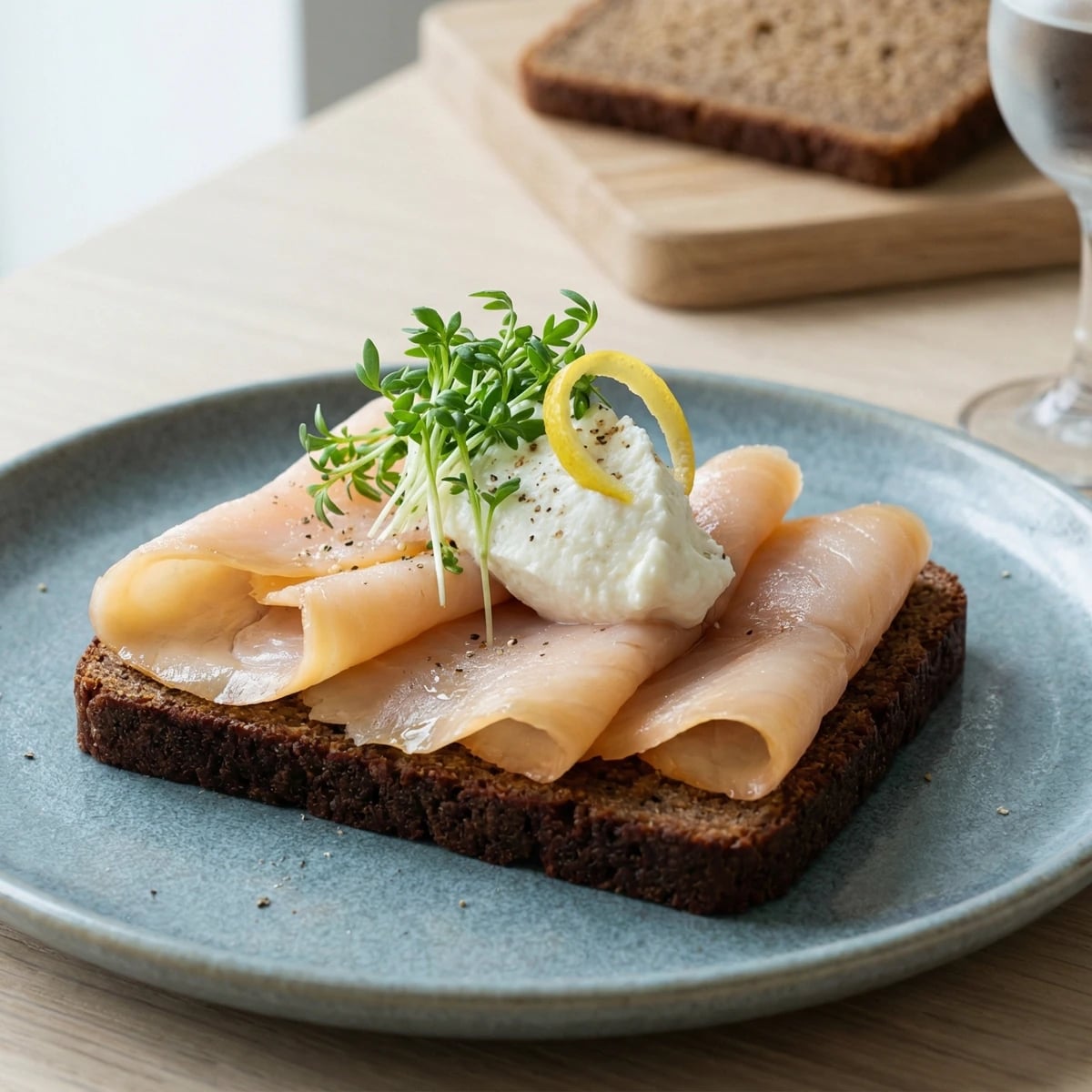 Roget Hellefisk med Peberrodscreme