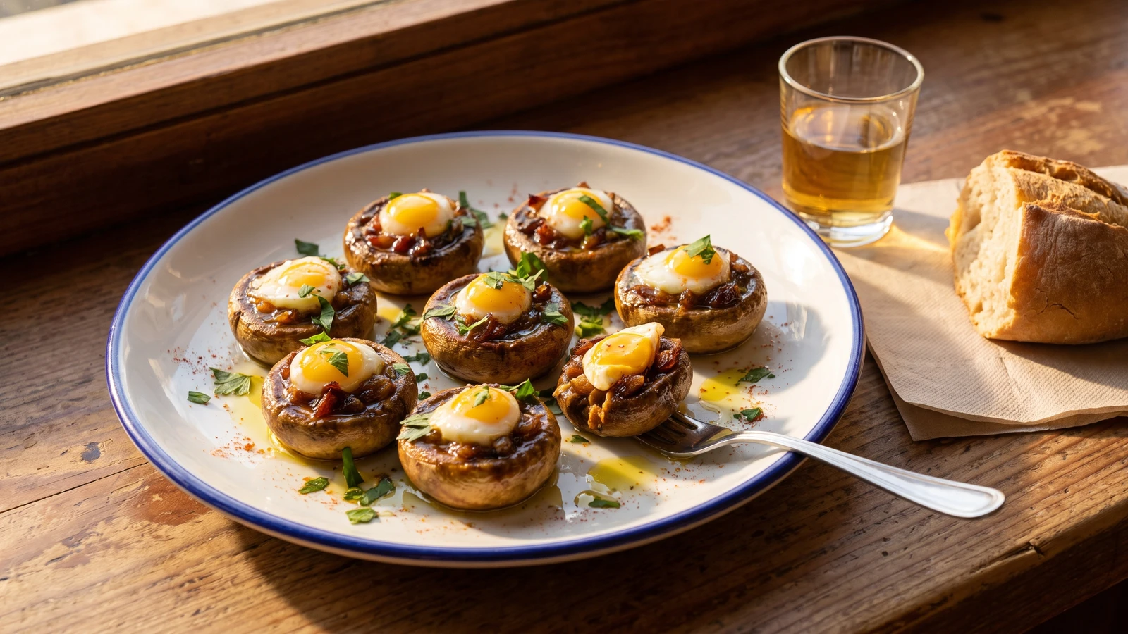 Champiñones Rellenos de Jamón Castellanos