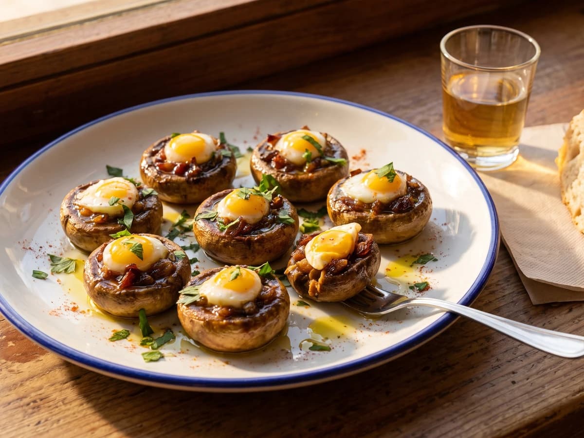 Champiñones Rellenos de Jamón Castellanos - Chef Isabel