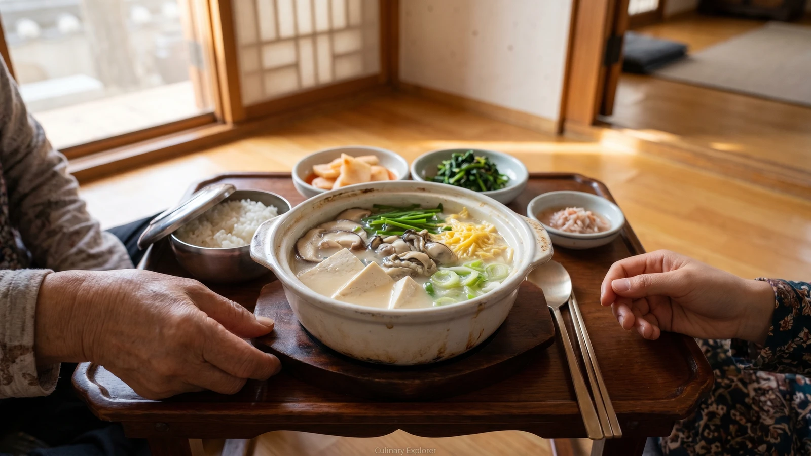 Dubu-jeotguk-jjigae (Tofu and Salted-Brine Stew)