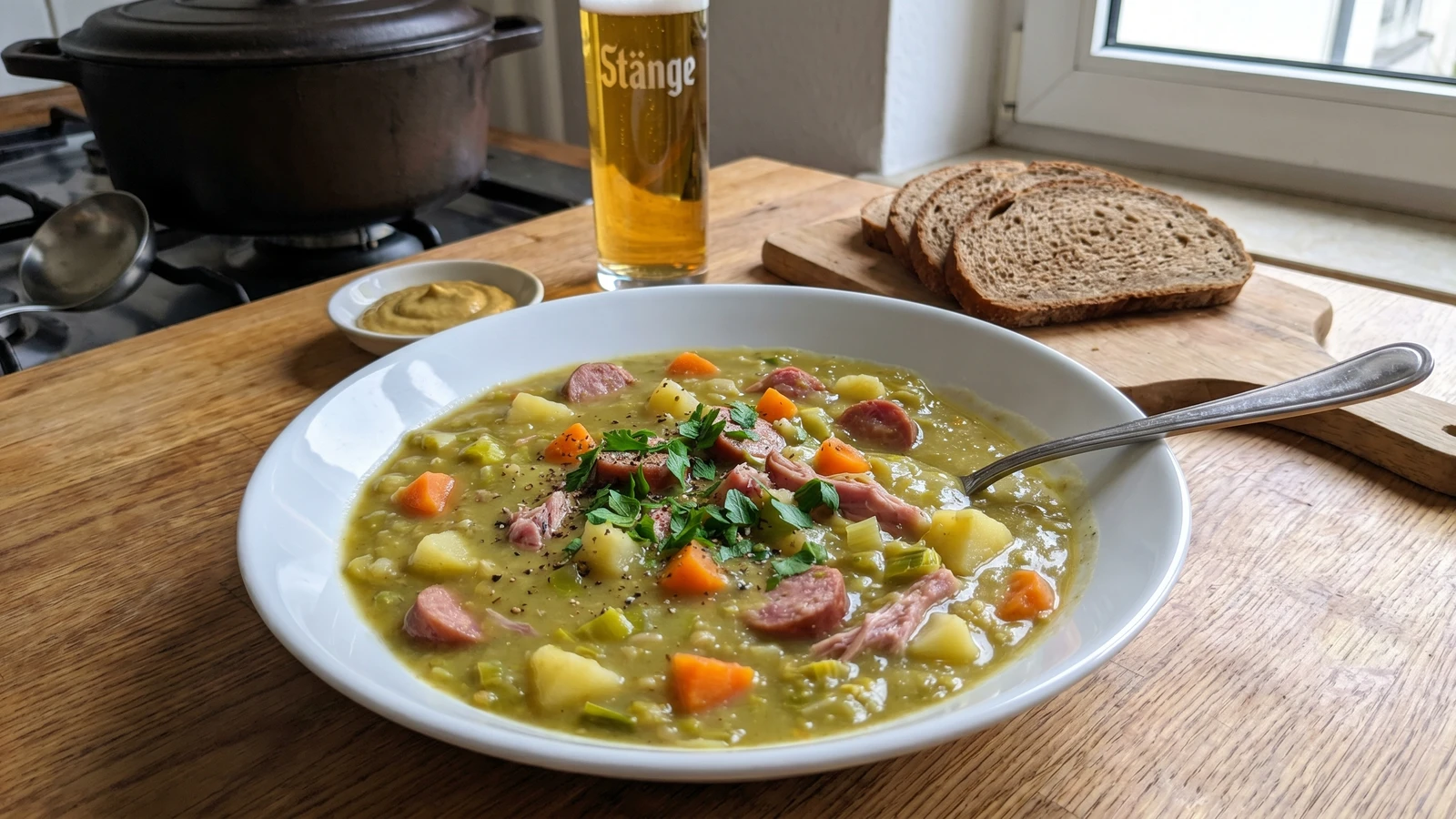 Ähzezupp (Kölsche Erbsensuppe)