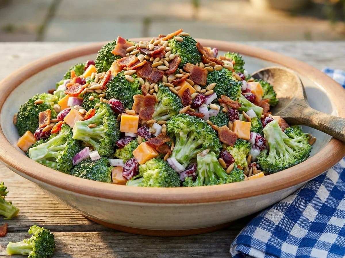 Southern Broccoli Salad with Bacon - Chef Remy