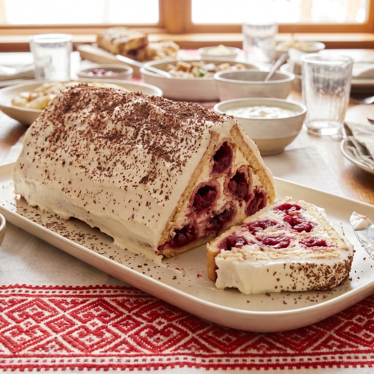 Monastyrska Izba (монастирська ізба, cherry log cake)
