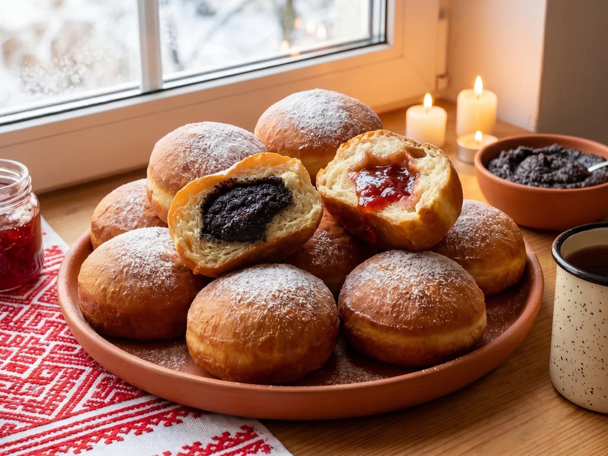 Pampukhy (пампухи, fried filled doughnuts) - Chef Lesia