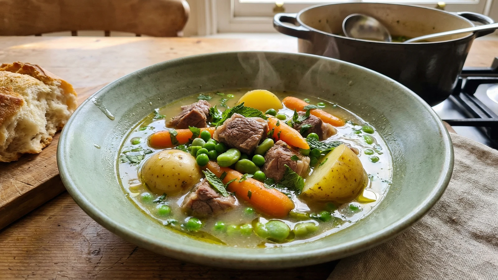 Spring Lamb Stew with Young Vegetables