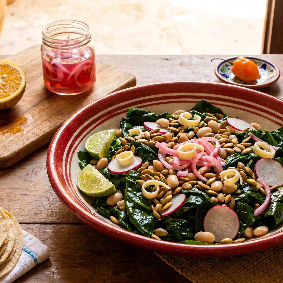 Ensalada de Chaya con Pepita