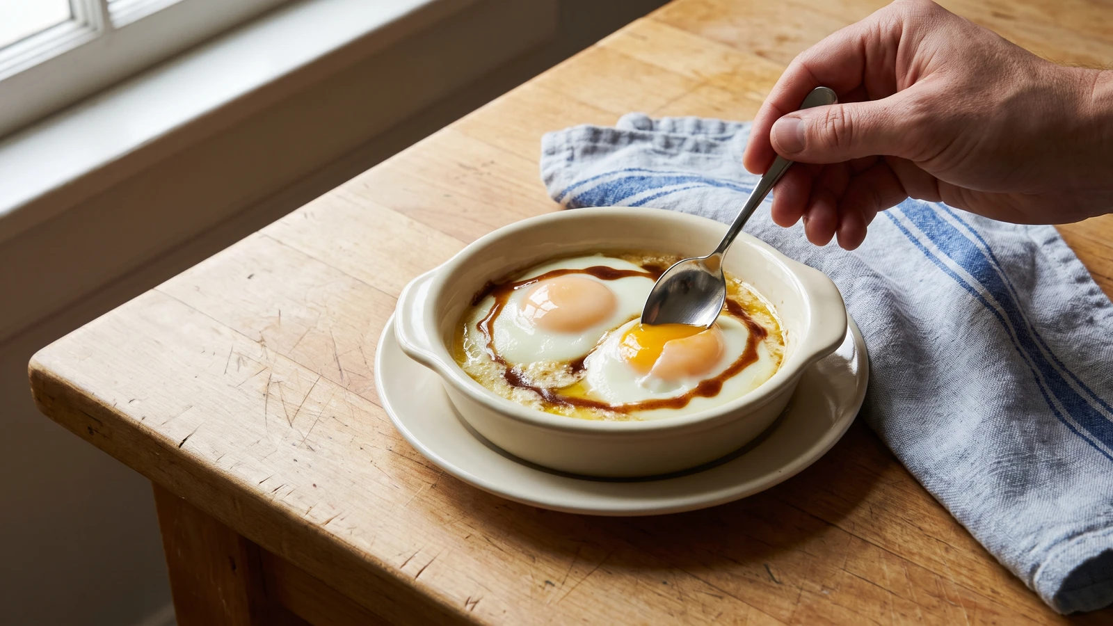 Eggs en Cocotte with Gravy