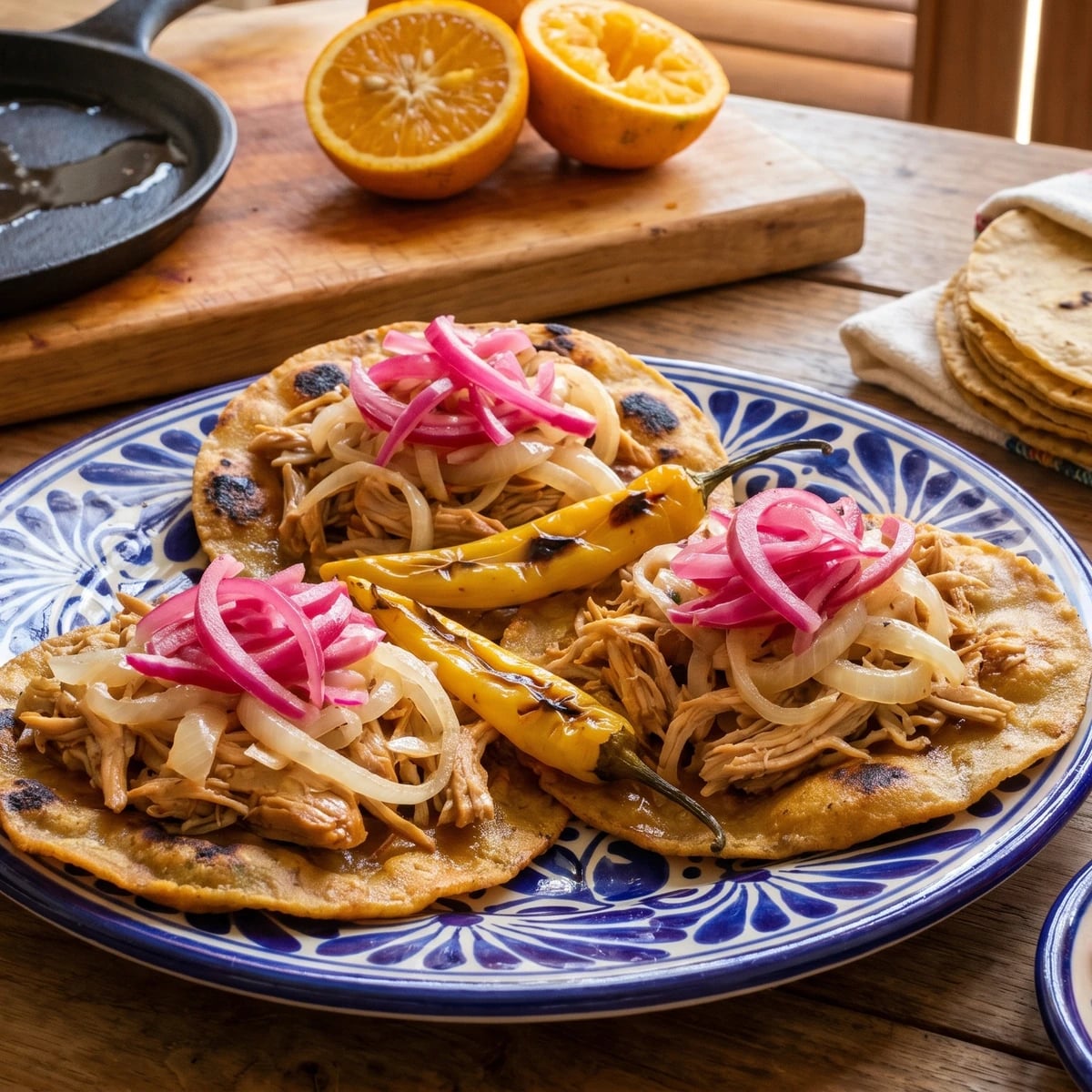 Panuchos de Pavo en Escabeche Oriental