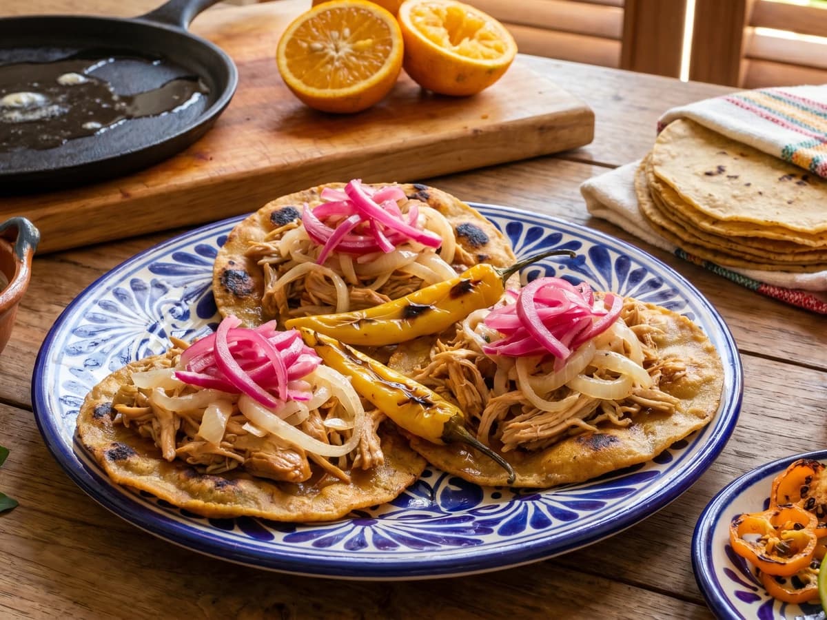 Panuchos de Pavo en Escabeche Oriental - Chef Lupita