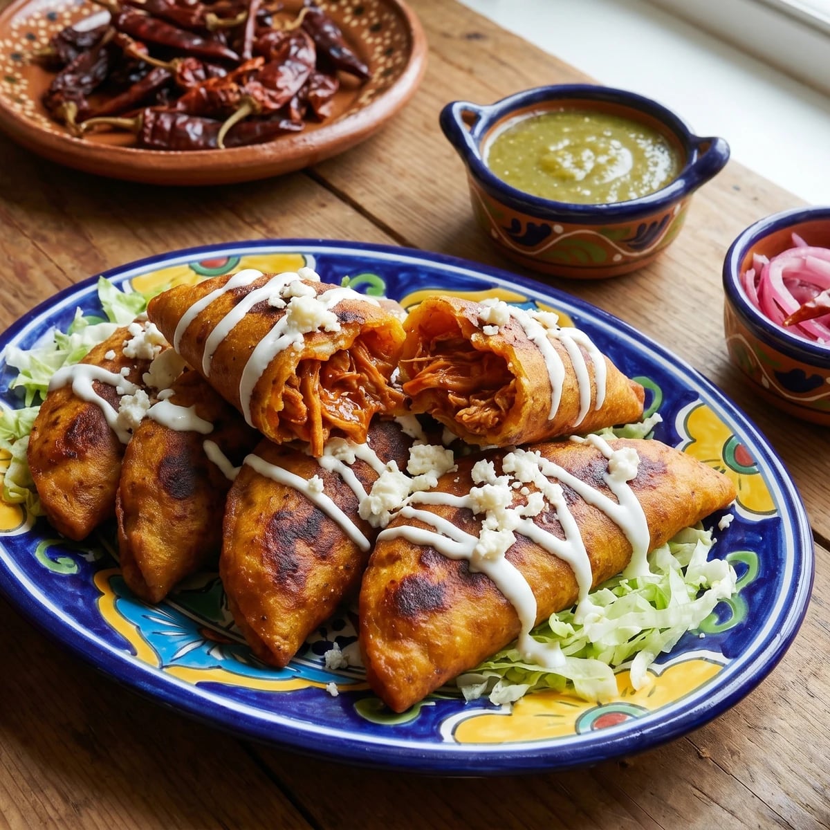 Molotes Poblanos de Tinga