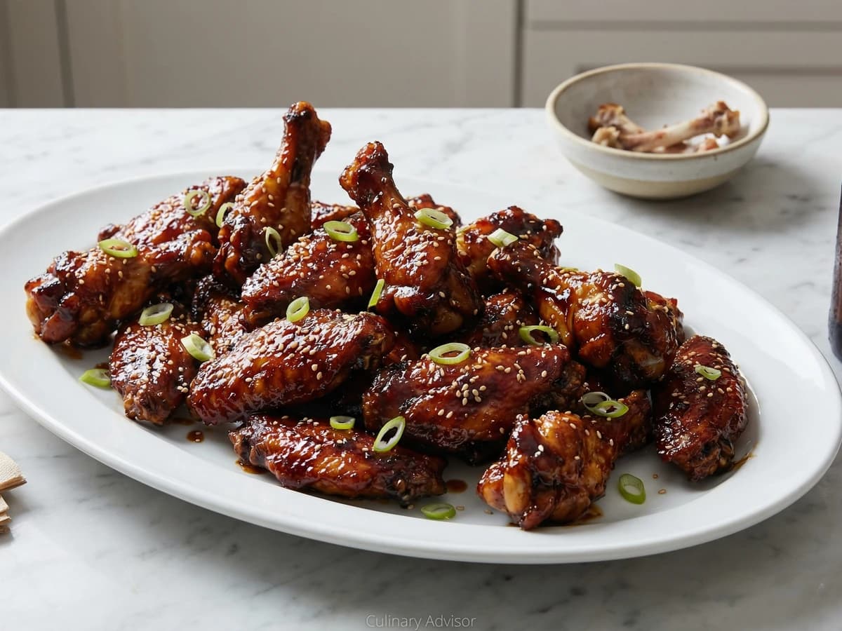 Sticky Honey Garlic Wings - Chef Dean