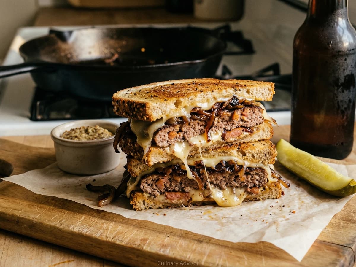Andouille Patty Melt