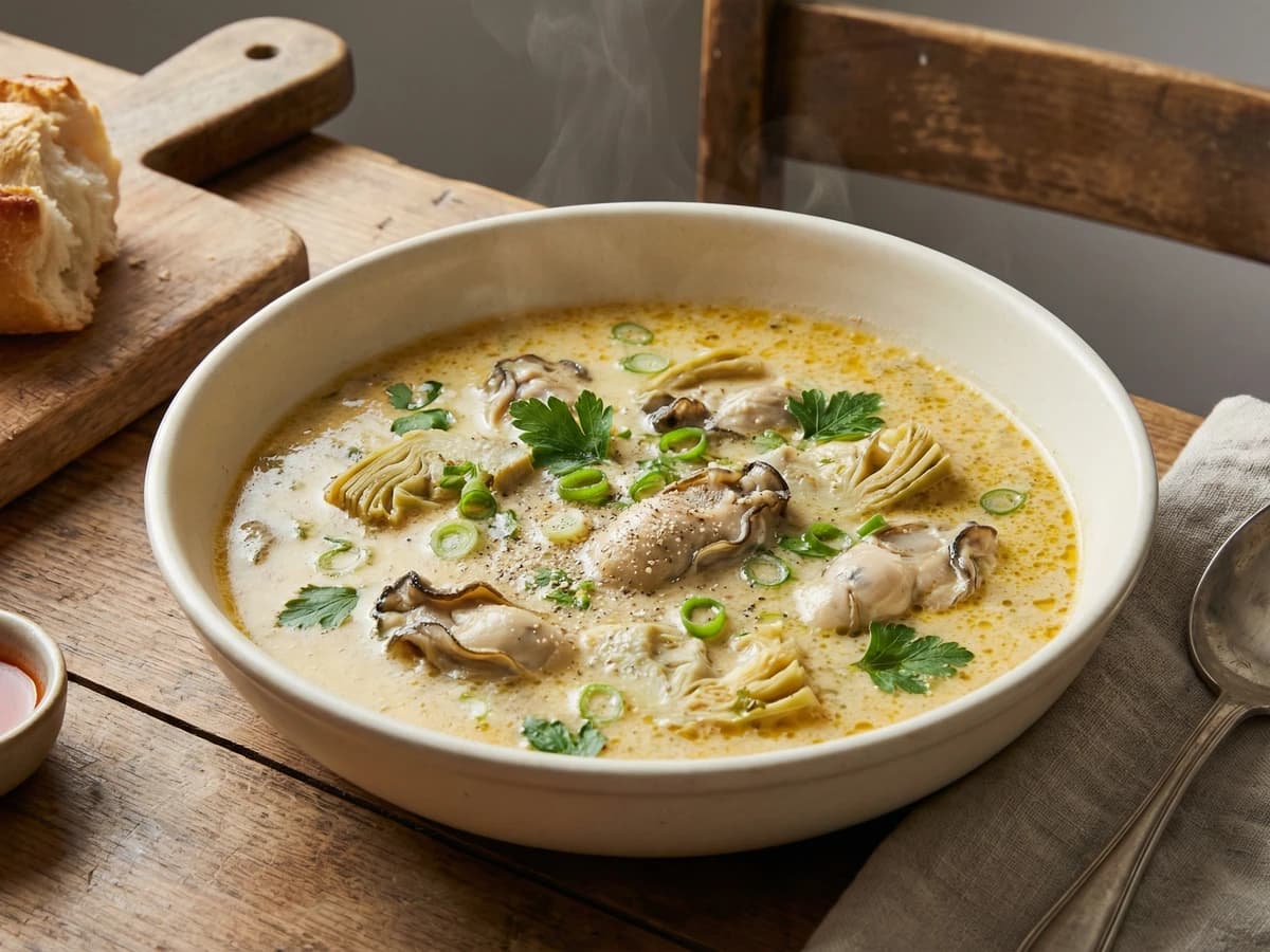 Oyster and Artichoke Soup
