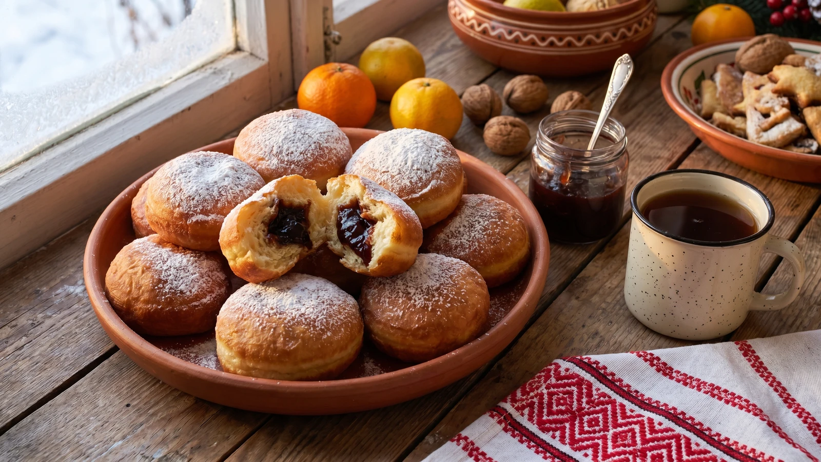 Pampukhy z Povydlom (пампухи з повидлом, jam doughnuts)