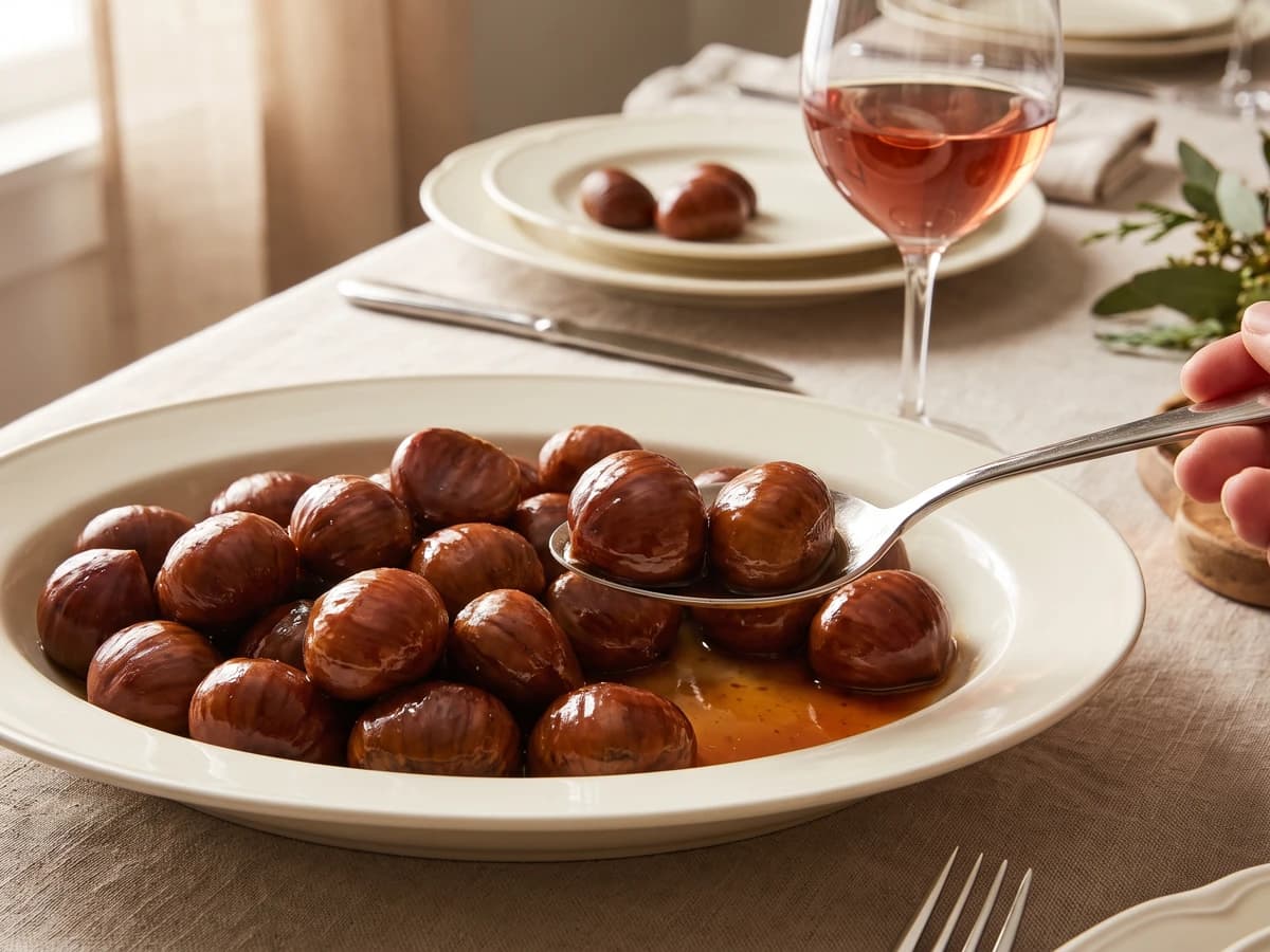Braised and Glazed Chestnuts - Chef Juliette
