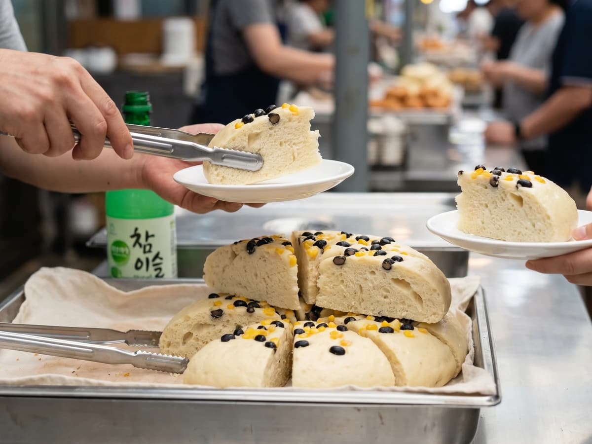 Sulppang (술빵, Makgeolli Steamed Bread) - Chef Jeong-sun