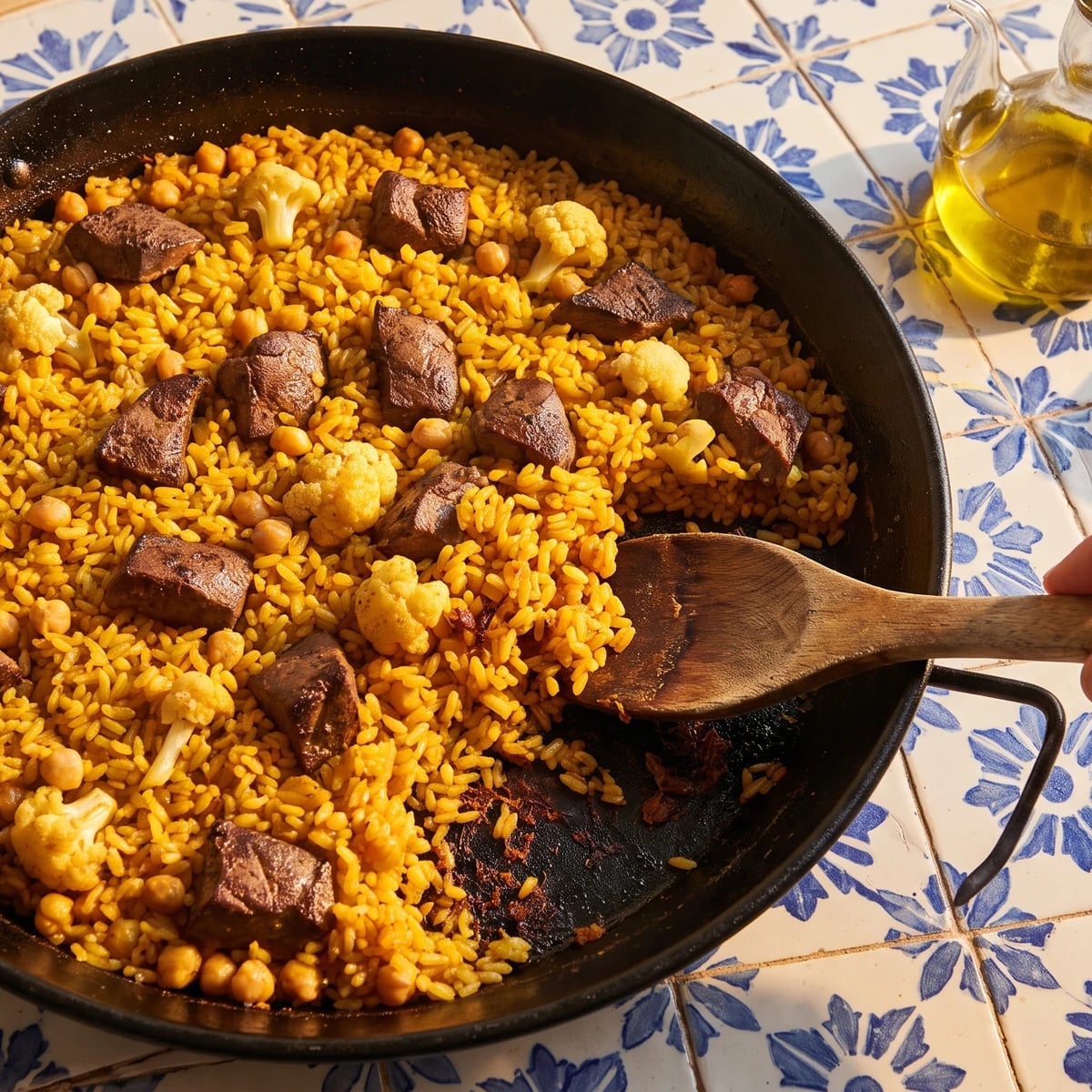 Paella de Fetge de Bou