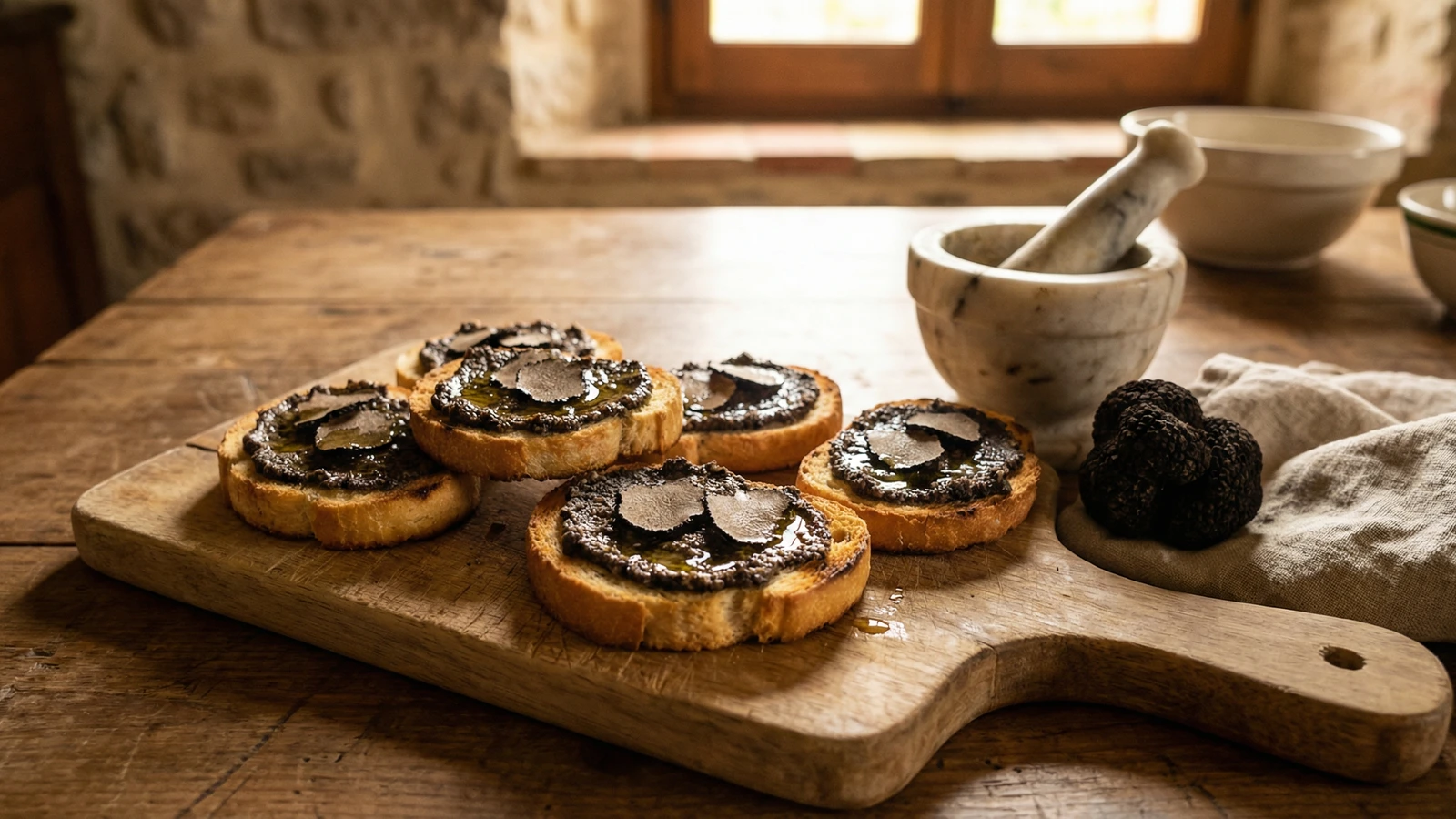 Crostini al Tartufo Nero di Norcia
