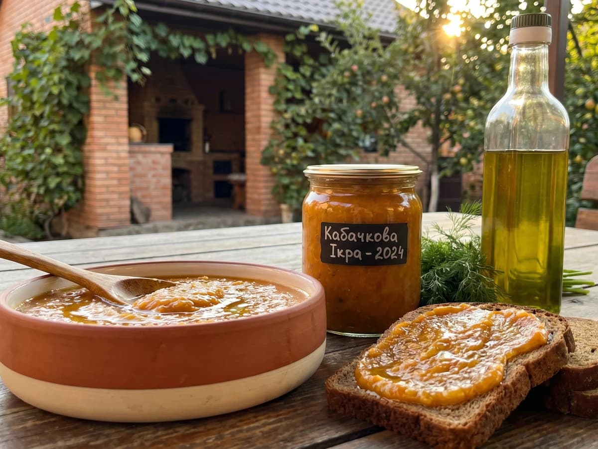 Kabachkova Ikra (кабачкова ікра, zucchini caviar) - Chef Lesia