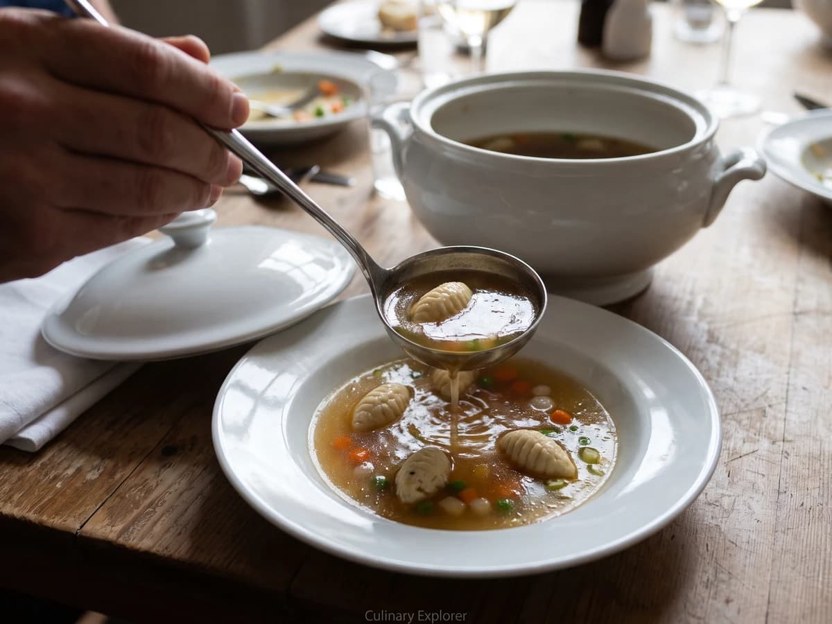 Consommé Printanier aux Quenelles - Chef Juliette