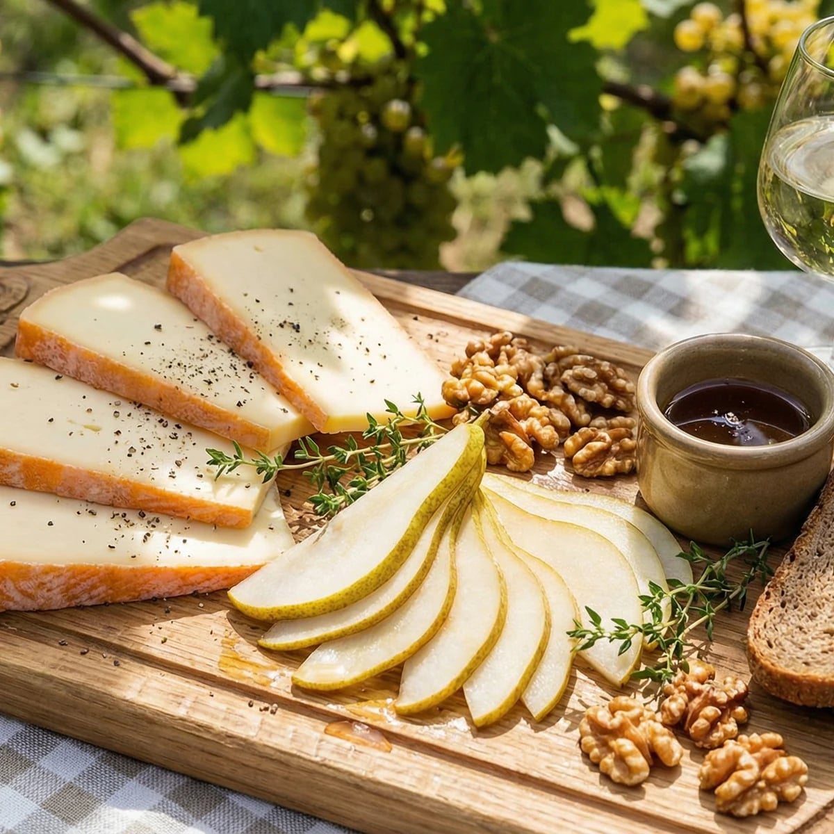 Mondseer Käse mit Birne
