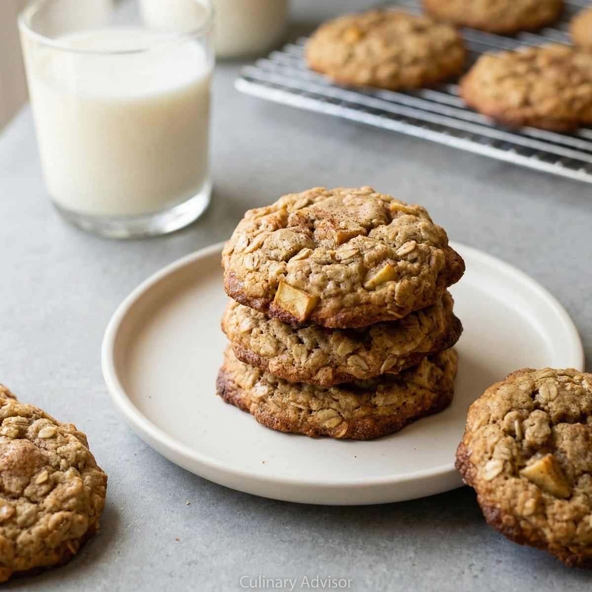 Apple Cinnamon Oatmeal Cookies