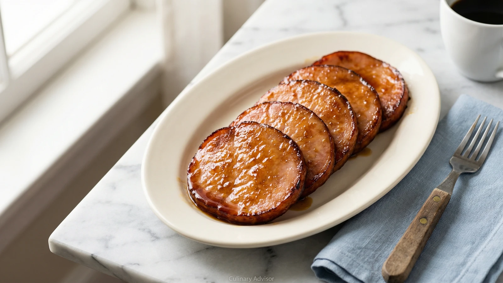 Maple-Glazed Canadian Bacon