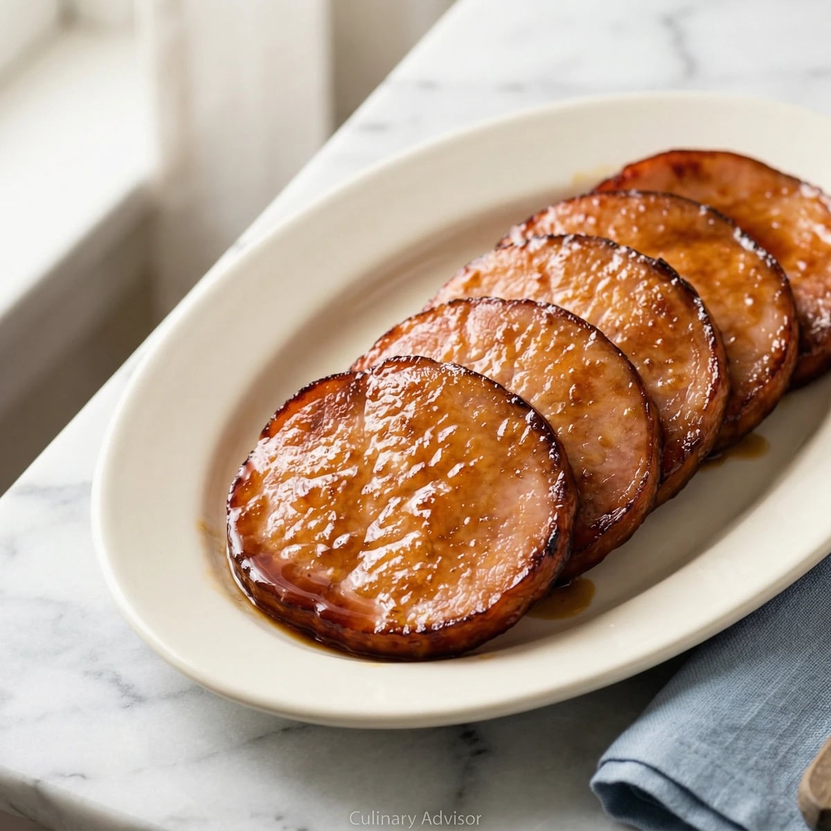 Maple-Glazed Canadian Bacon