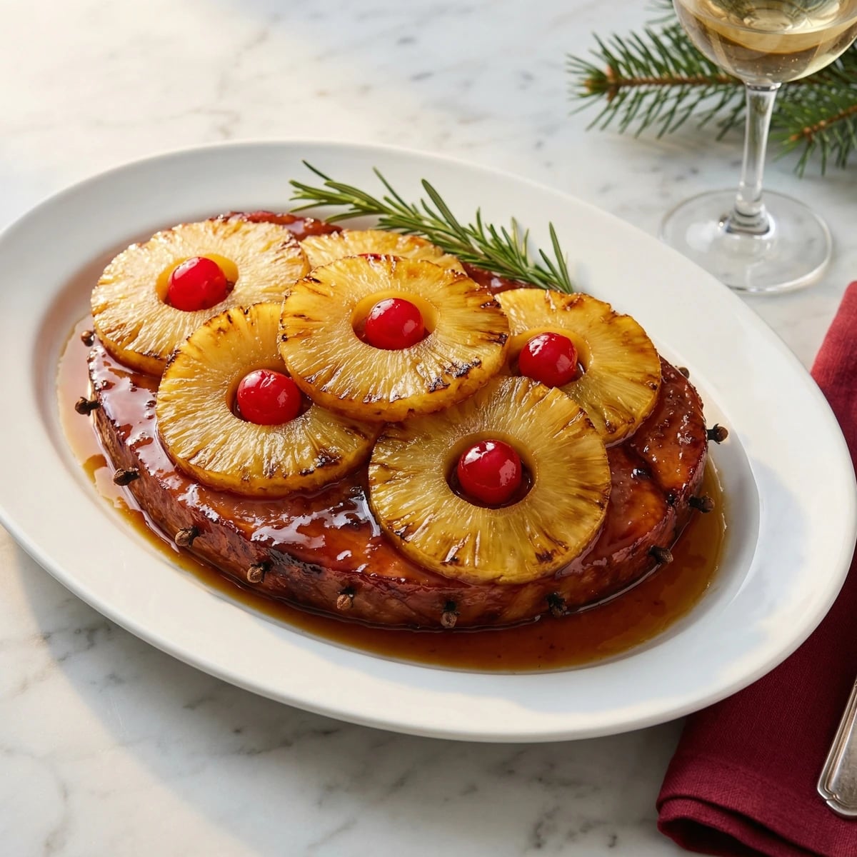 Pineapple-Glazed Ham Steak