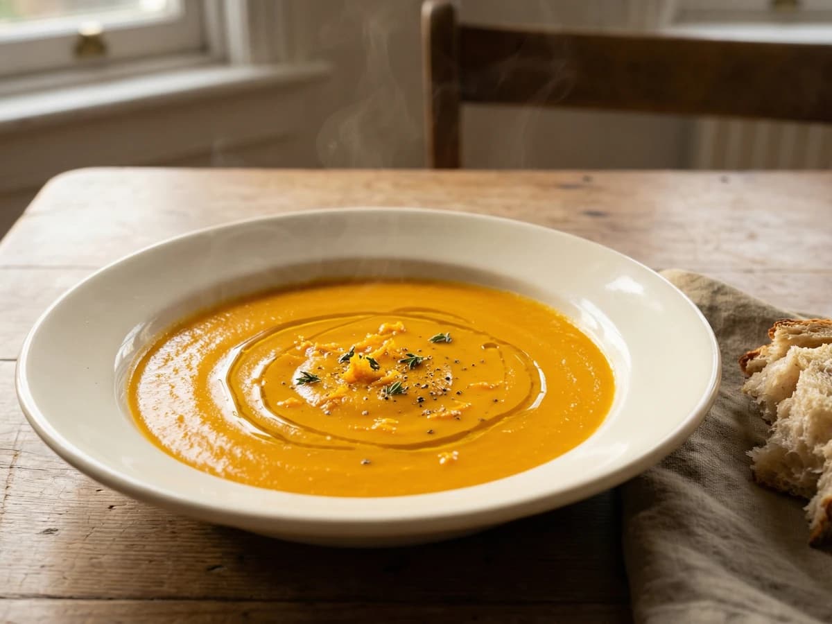 Carrot Soup with Ginger and Citrus - Chef Ally