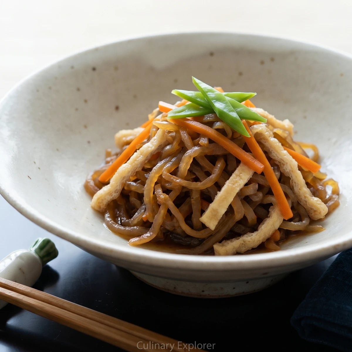 Simmered Dried Daikon (切り干し大根の煮物, Kiriboshi Daikon no Nimono)