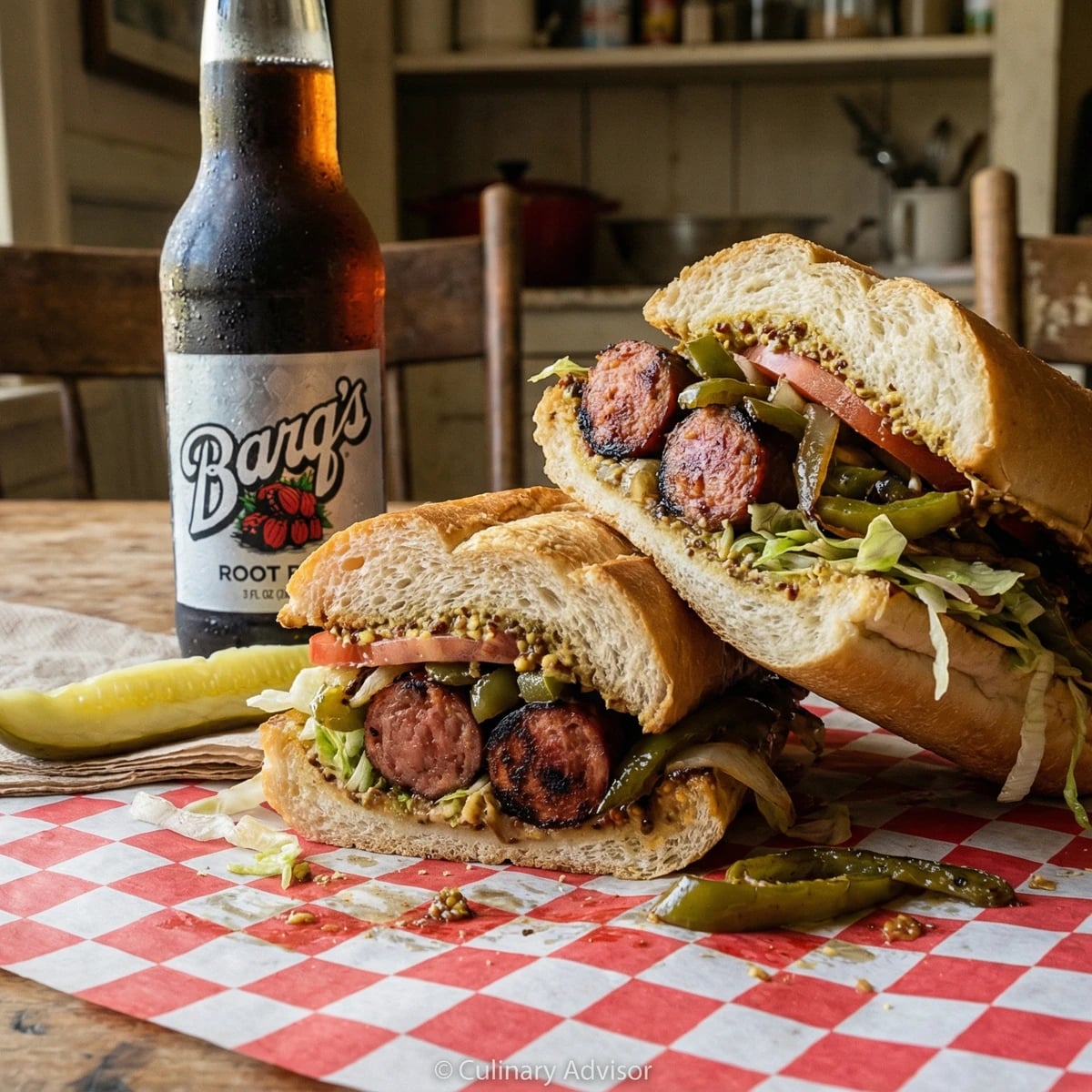 Hot Sausage Po' Boy