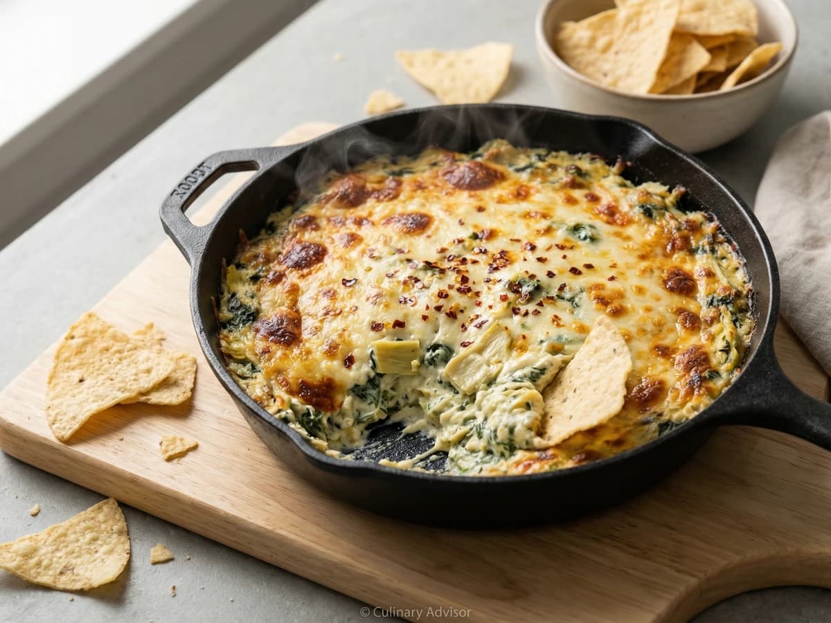 Warm Spinach Artichoke Dip - Chef Dean