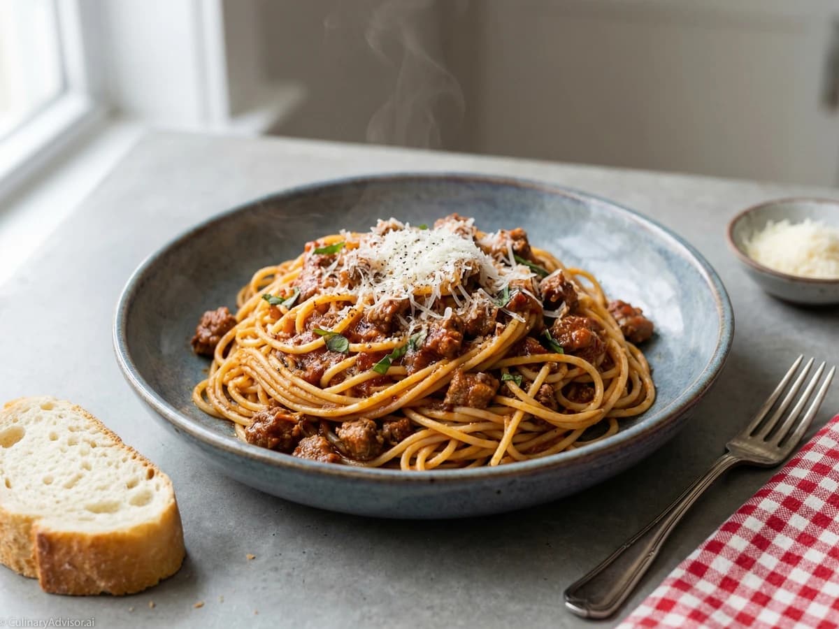 Spaghetti with Sunday Meat Sauce - Chef Dean
