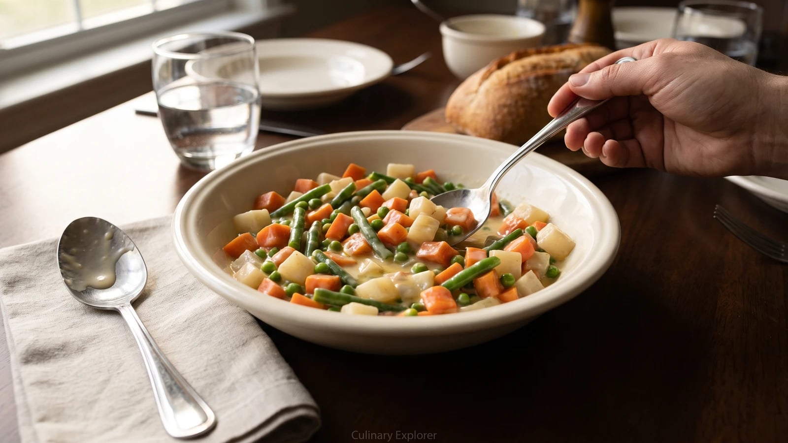 Leason of Vegetables With Cream