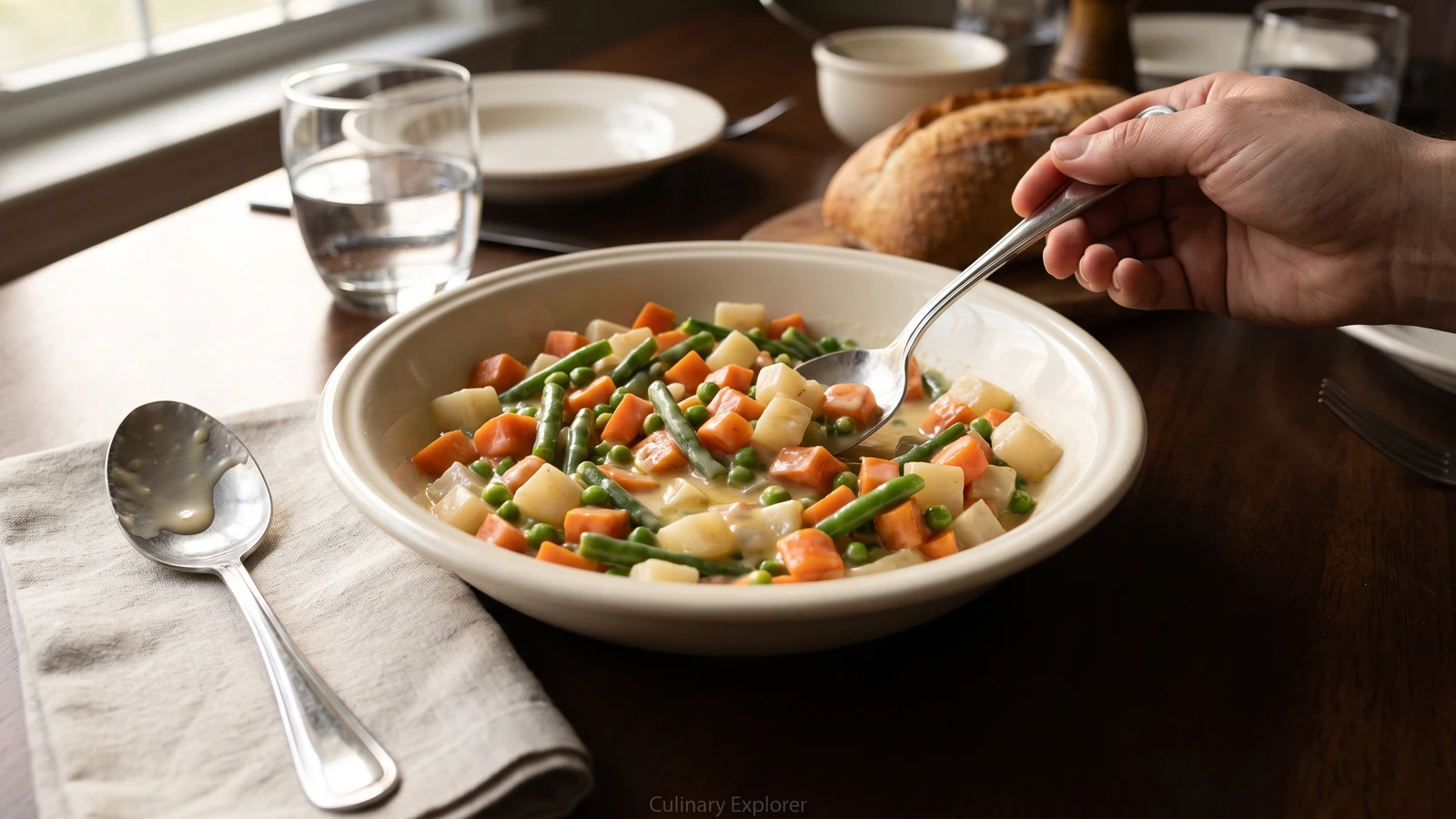 Leason of Vegetables With Cream