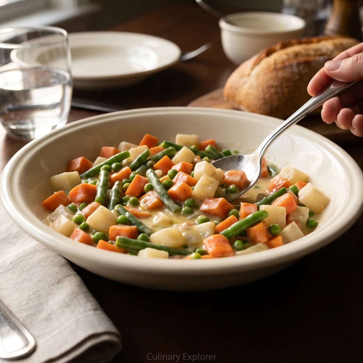 Leason of Vegetables With Cream