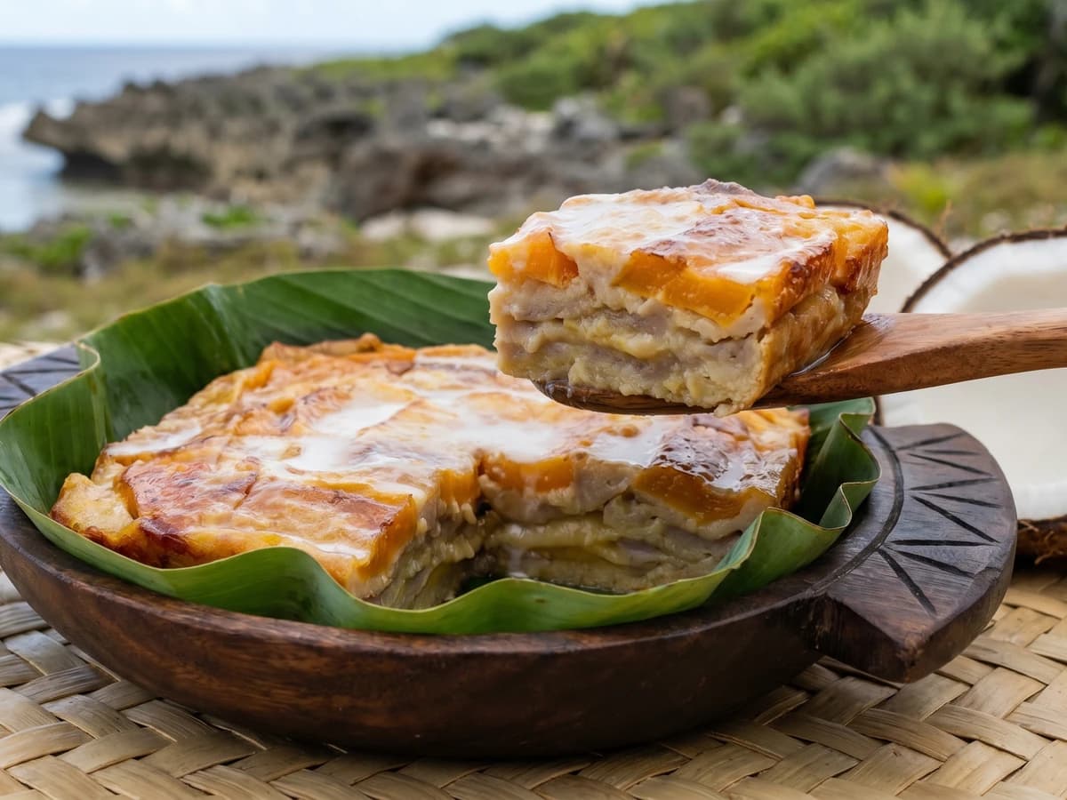 Takihi (Niuean Taro and Pawpaw Bake) - Chef Makoa