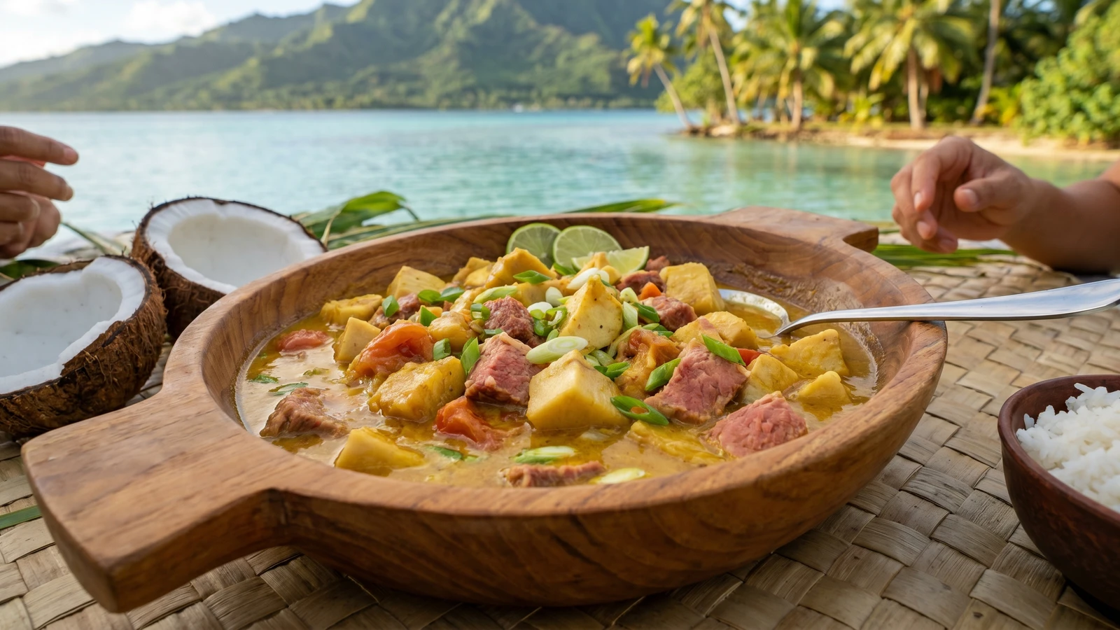 Ragoût de ʻUru Puaʻatoro (Tahitian Breadfruit and Corned Beef Stew)