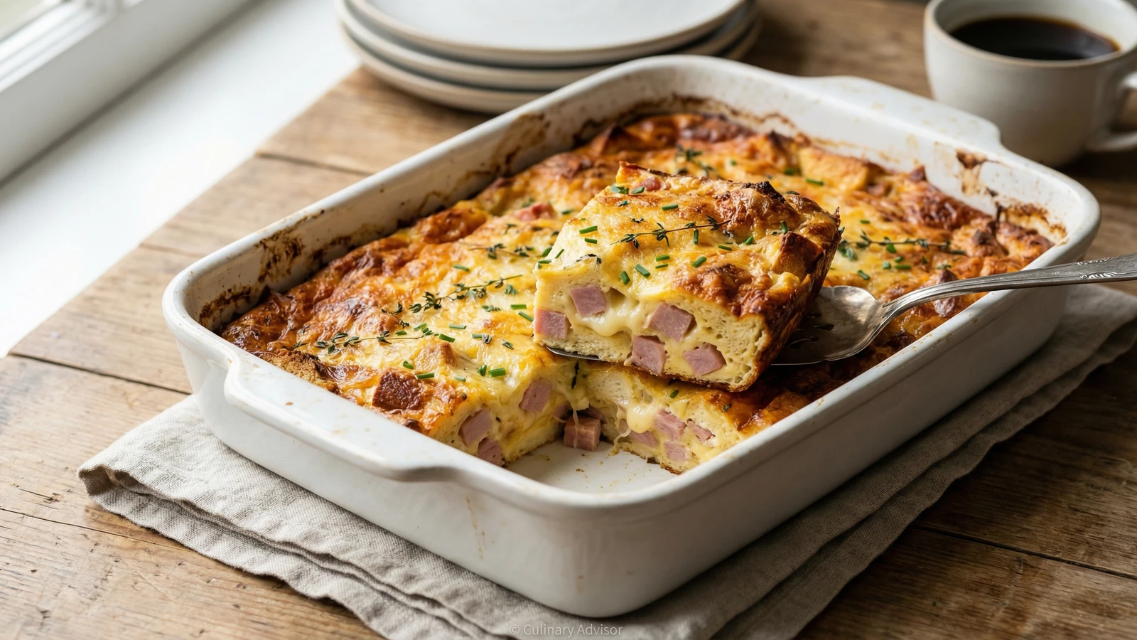 Ham and Cheese Breakfast Strata